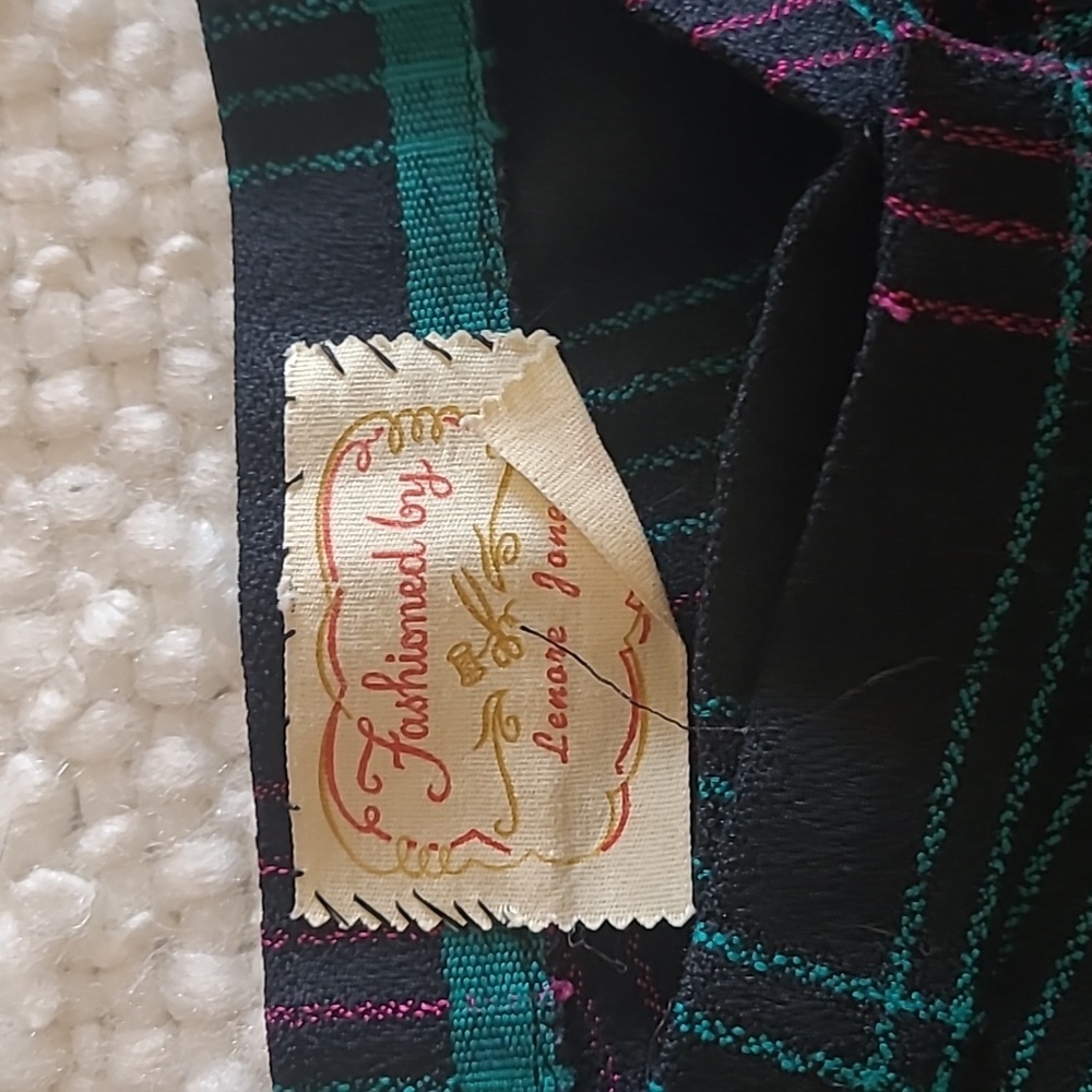 HANDMADE Vintage Plaid Asymmetrical Wrap Skirt 26" waist - Picture 6 of 11